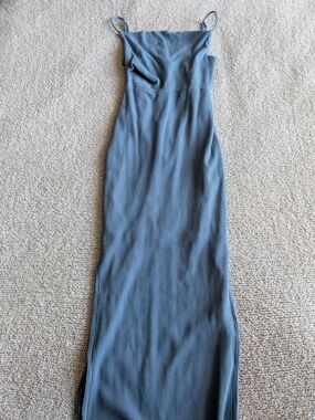 sachin and babi light blue dress Melodie Halter Knit Maxi Dress / Purple | Meshki main image 0